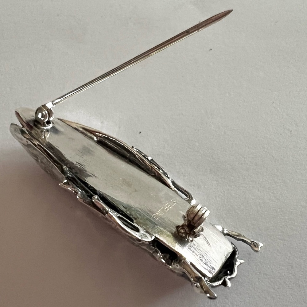Gorgeous Cicada pin brooch STERLING SILVER - Picture 11 of 15